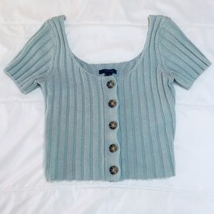 Knit button shirt